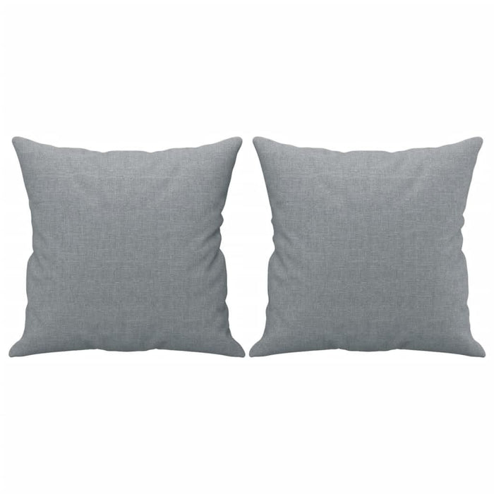 Set de canapele cu perne, 2 piese, gri deschis, material textil - WALTI WALTI