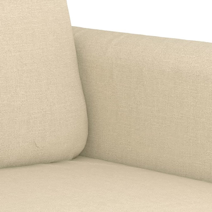 Set de canapele cu perne, 2 piese, crem, material textil - WALTI WALTI