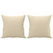 Set de canapele cu perne, 2 piese, crem, material textil - WALTI WALTI