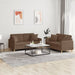 Set de canapele cu perne, 2 piese, maro, textil - WALTI WALTI