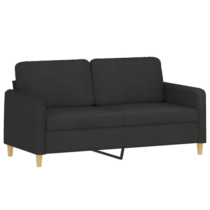 Set de canapele cu perne, 2 piese, negru, material textil - WALTI WALTI