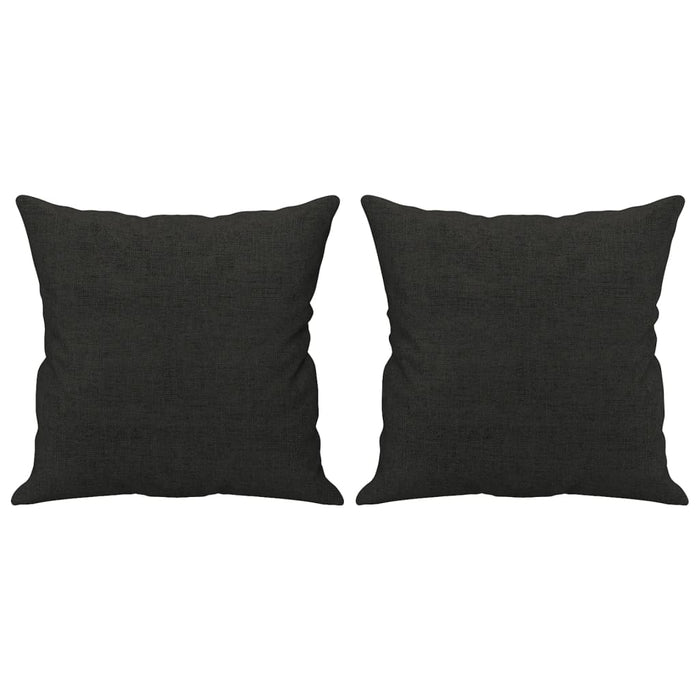 Set de canapele cu perne, 2 piese, negru, material textil - WALTI WALTI