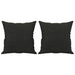 Set de canapele cu perne, 2 piese, negru, material textil - WALTI WALTI