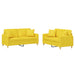 Set de canapele cu perne, 2 piese, galben deschis, textil - WALTI WALTI