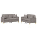 Set de canapele cu perne, 2 piese, gri taupe, textil - WALTI WALTI