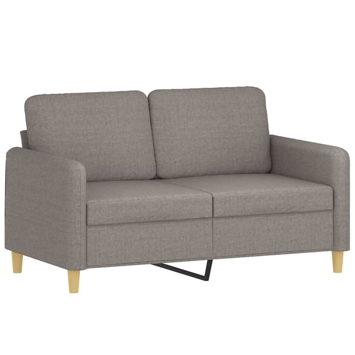 Set de canapele cu perne, 2 piese, gri taupe, textil - WALTI WALTI