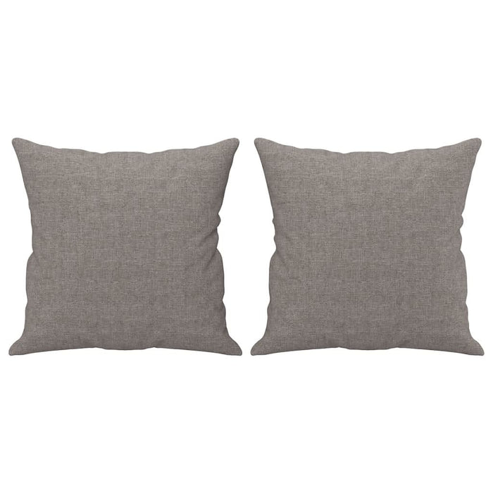 Set de canapele cu perne, 2 piese, gri taupe, textil - WALTI WALTI