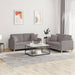 Set de canapele cu perne, 2 piese, gri taupe, textil - WALTI WALTI