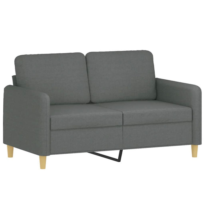 Set de canapele cu perne, 3 piese, gri închis, textil - WALTI WALTI