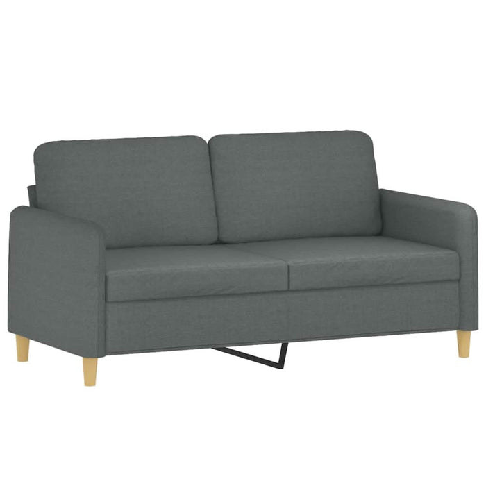 Set de canapele cu perne, 3 piese, gri închis, textil - WALTI WALTI