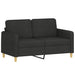 Set de canapele cu perne, 3 piese, negru, textil - WALTI WALTI