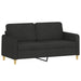 Set de canapele cu perne, 3 piese, negru, textil - WALTI WALTI