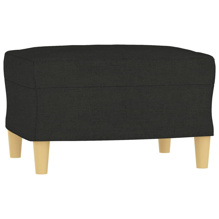 Set de canapele cu perne, 3 piese, negru, textil - WALTI WALTI