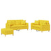Set de canapele cu perne, 3 piese, galben deschis, textil - WALTI WALTI