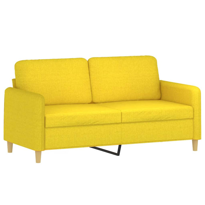 Set de canapele cu perne, 3 piese, galben deschis, textil - WALTI WALTI