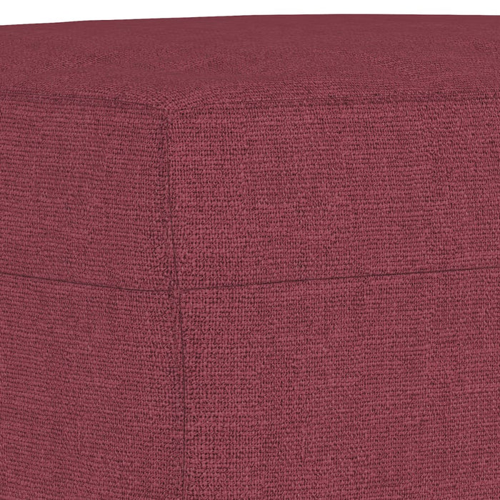 Set canapea cu perne, 3 piese, roșu vin, material textil WALTI