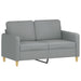 Set de canapele cu perne, 2 piese, gri deschis, textil - WALTI WALTI