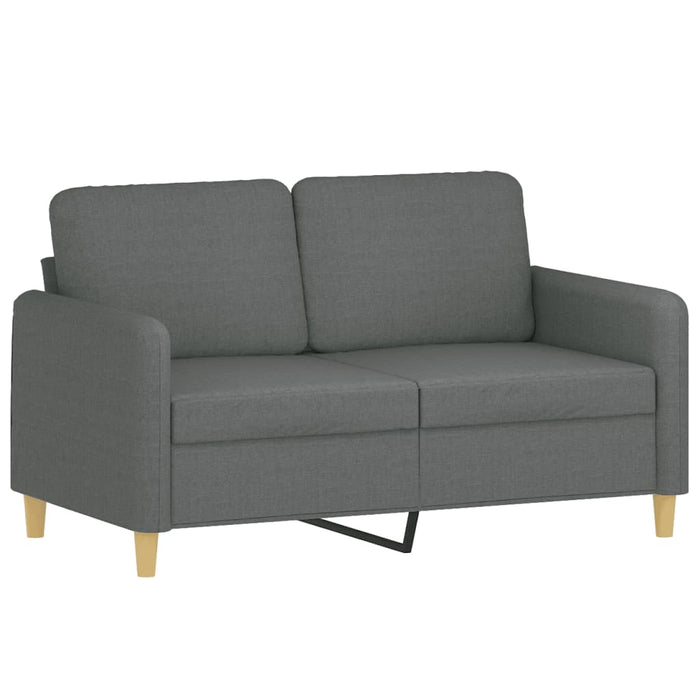 Set de canapele cu perne, 2 piese, gri închis, textil - WALTI WALTI