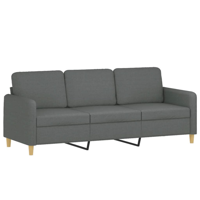 Set de canapele cu perne, 2 piese, gri închis, textil - WALTI WALTI