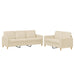 Set de canapele cu perne, 2 piese, crem, textil - WALTI WALTI