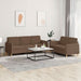 Set de canapele cu perne, 2 piese, maro, textil - WALTI WALTI