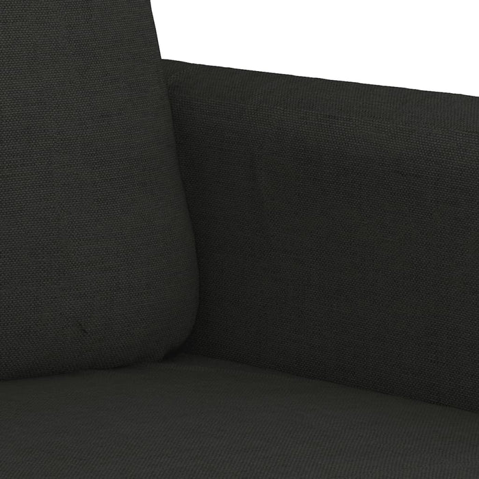 Set de canapele cu perne, 2 piese, negru, textil - WALTI WALTI