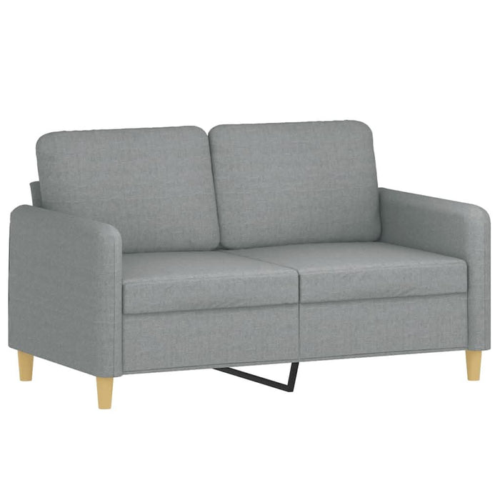 Set de canapele cu perne, 3 piese, gri deschis, textil - WALTI WALTI