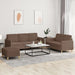 Set de canapele cu perne, 3 piese, maro, textil - WALTI WALTI