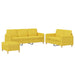 Set de canapele cu perne, 3 piese, galben deschis, textil - WALTI WALTI