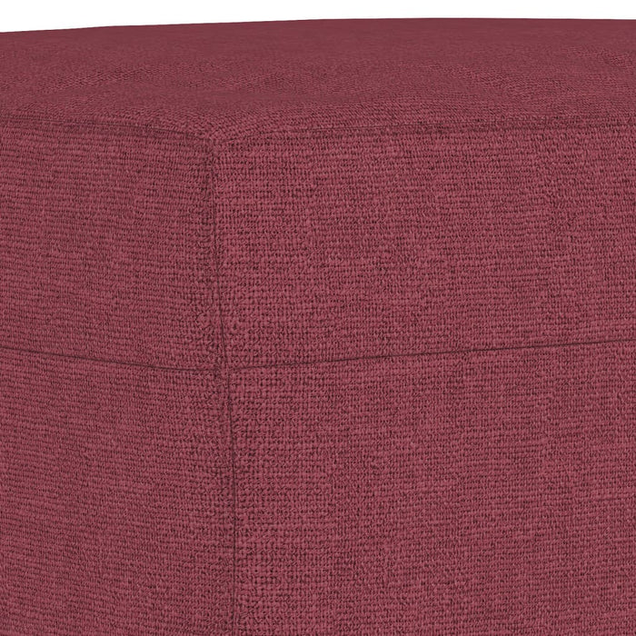 Set canapea cu perne, 3 piese, roșu vin, material textil - WALTI WALTI