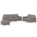 Set de canapea cu perne, 3 piese, gri taupe, material textil - WALTI WALTI