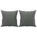Set de canapele cu perne, 2 piese, gri închis, material textil - WALTI WALTI