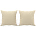 Set de canapele cu perne, 2 piese, crem, material textil - WALTI WALTI