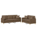 Set de canapele cu perne, 2 piese, maro, textil - WALTI WALTI