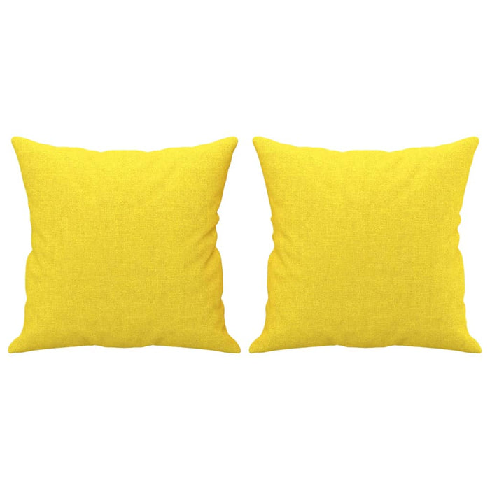 Set de canapele cu perne, 2 piese, galben deschis, textil - WALTI WALTI