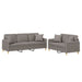 Set de canapele cu perne, 2 piese, gri taupe, textil - WALTI WALTI