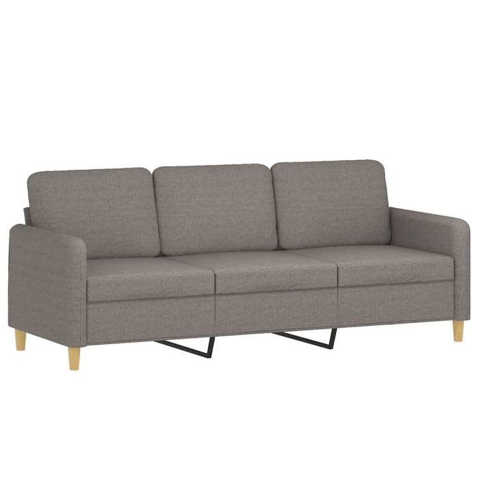 Set de canapele cu perne, 2 piese, gri taupe, textil - WALTI WALTI