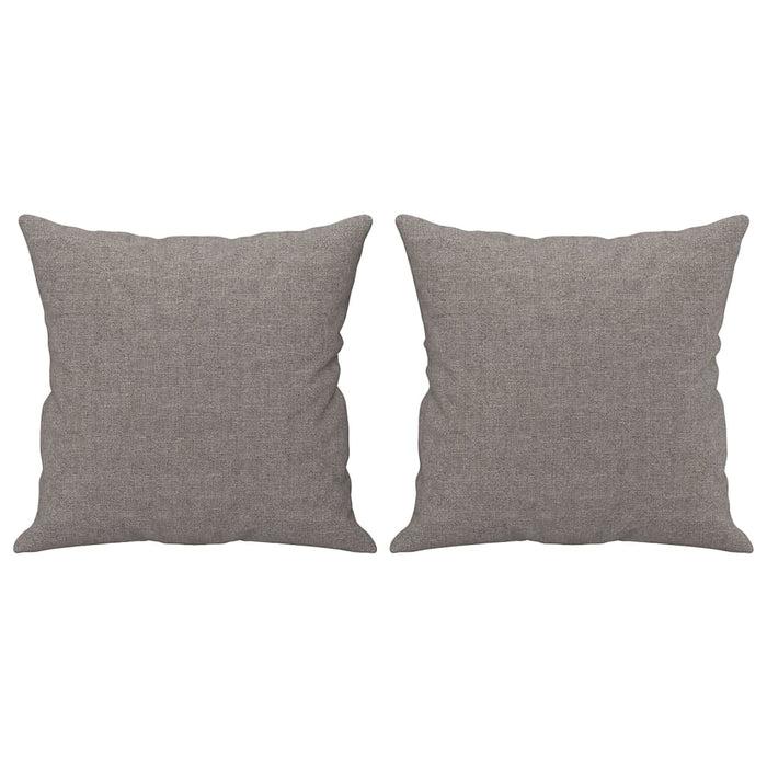 Set de canapele cu perne, 2 piese, gri taupe, textil - WALTI WALTI