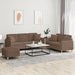 Set de canapele cu perne, 3 piese, maro, textil - WALTI WALTI