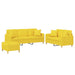 Set de canapele cu perne, 3 piese, galben deschis, textil - WALTI WALTI