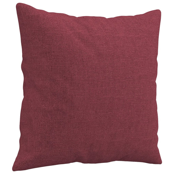Set canapea cu perne, 3 piese, roșu vin, material textil WALTI