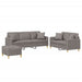 Set de canapele cu perne, 3 piese, gri taupe, textil - WALTI WALTI