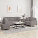 Set de canapele cu perne, 3 piese, gri taupe, textil - WALTI WALTI