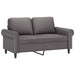Set de canapele cu perne, 2 piese, gri, piele ecologică - WALTI WALTI