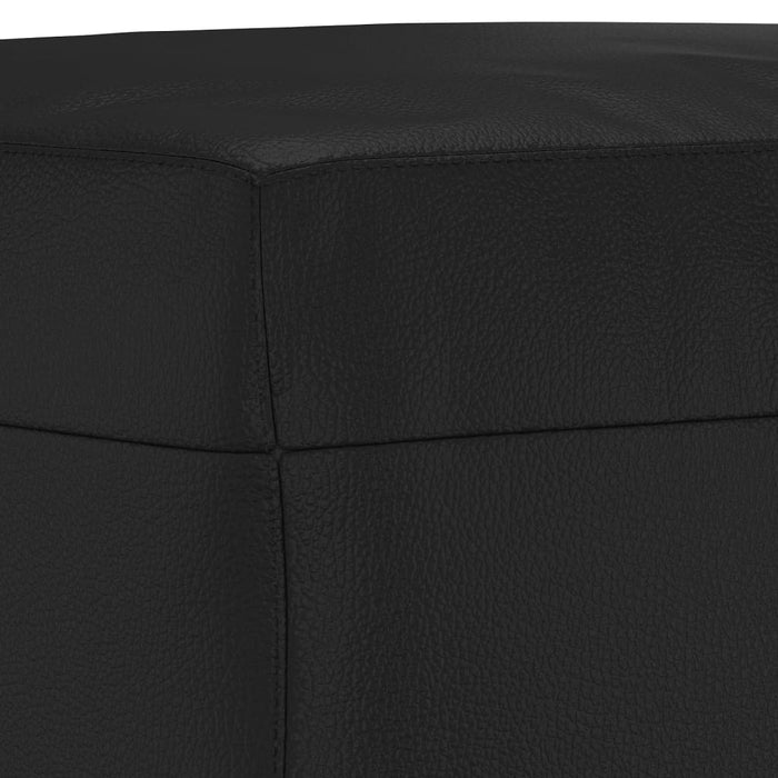 Set de canapele cu perne, 3 piese, negru, piele ecologică - WALTI WALTI