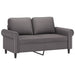 Set de canapele cu perne, 3 piese, gri, piele ecologică - WALTI WALTI