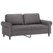 Set de canapele cu perne, 3 piese, gri, piele ecologică - WALTI WALTI