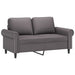 Set de canapele cu perne, 2 piese, gri, piele ecologică - WALTI WALTI