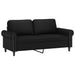 Set de canapele cu perne, 3 piese, negru, piele ecologică - WALTI WALTI