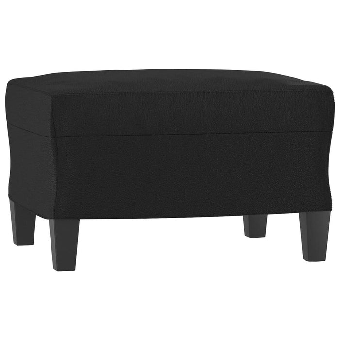 Set de canapele cu perne, 3 piese, negru, piele ecologică - WALTI WALTI
